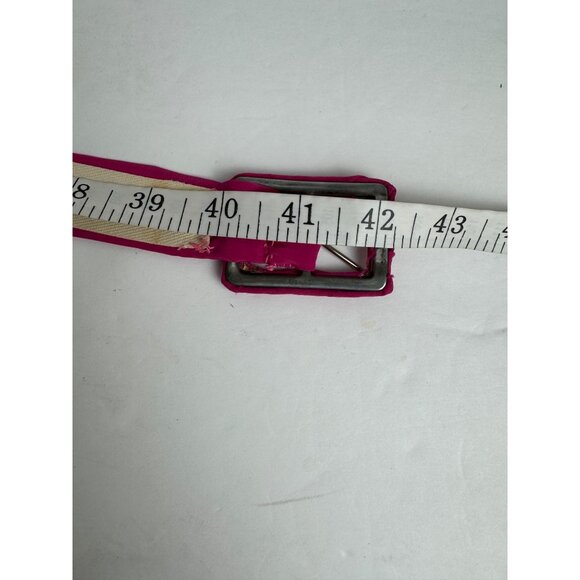 Hana Sung Bright Pink Shirt Dress Sz 12 Belted Hemmed 3/4 Sleeve Vintage Career - Picture 10 of 16